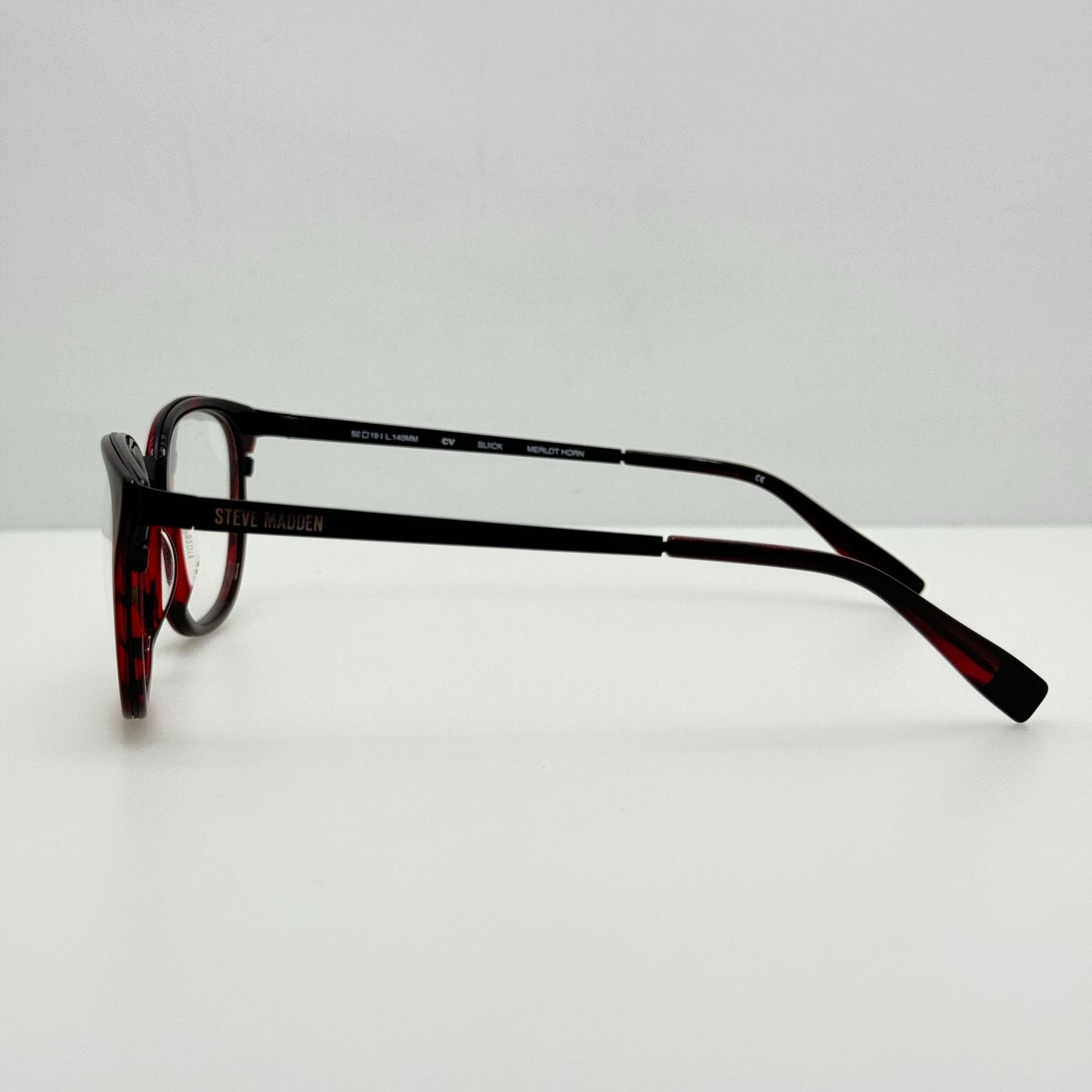 Steve Madden Eyeglasses Eye Glasses Frames Sliick Merlot Horn 52-19-140