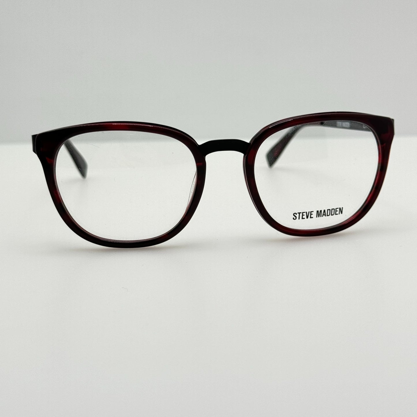 Steve Madden Eyeglasses Eye Glasses Frames Sliick Merlot Horn 52-19-140