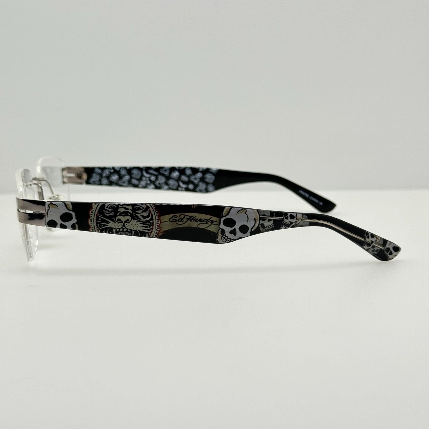 Ed Hardy Eyeglasses Eye Glasses Frames EHL823 Gun 53-17-140