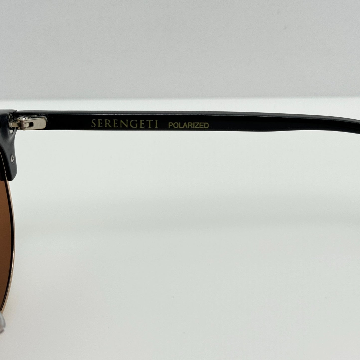 Serengeti Sunglasses 8939-S Aurora 50-20-135 Polarized Shiny Black Gold Italy