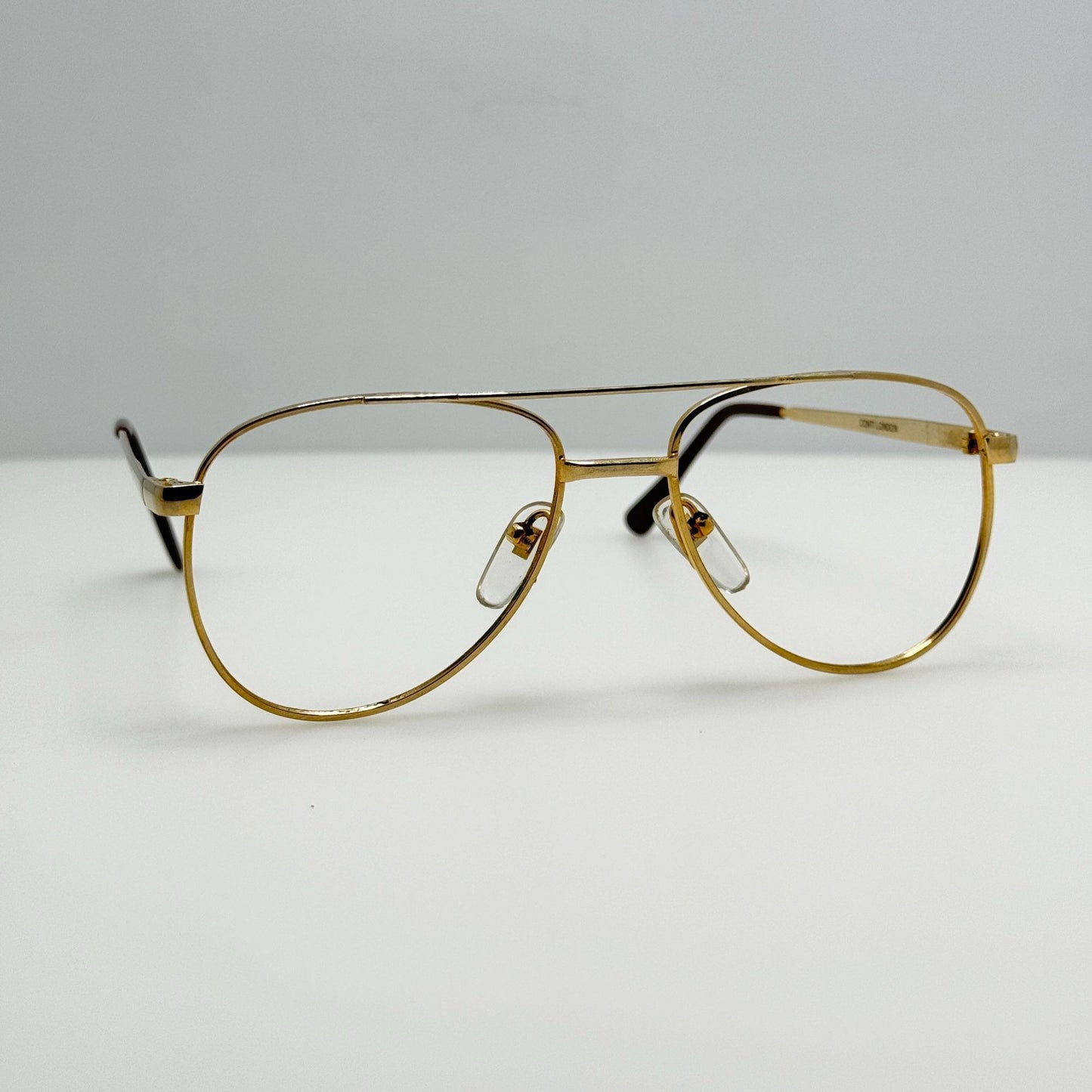 Conti London Eyeglasses Eye Glasses Frames Aviator Gold 54-18