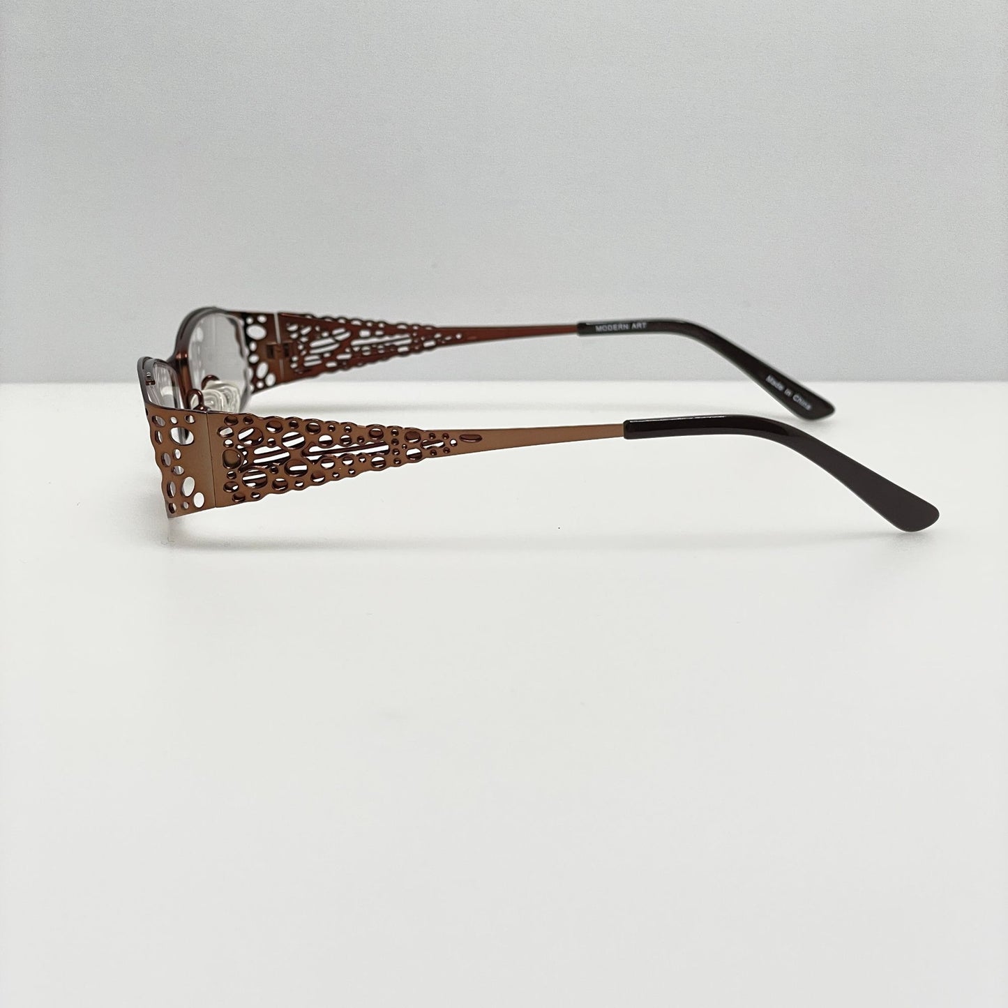 Modern Art Eyeglasses Eye Glasses Frames A307 Brown 50-18-135