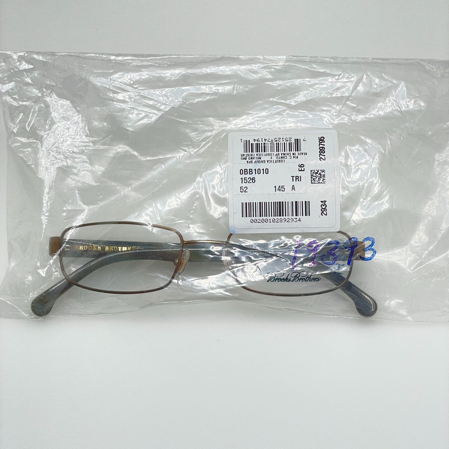 Brooks Brothers Eyeglasses Eye Glasses Frames BB 1010 1526 52-19-145