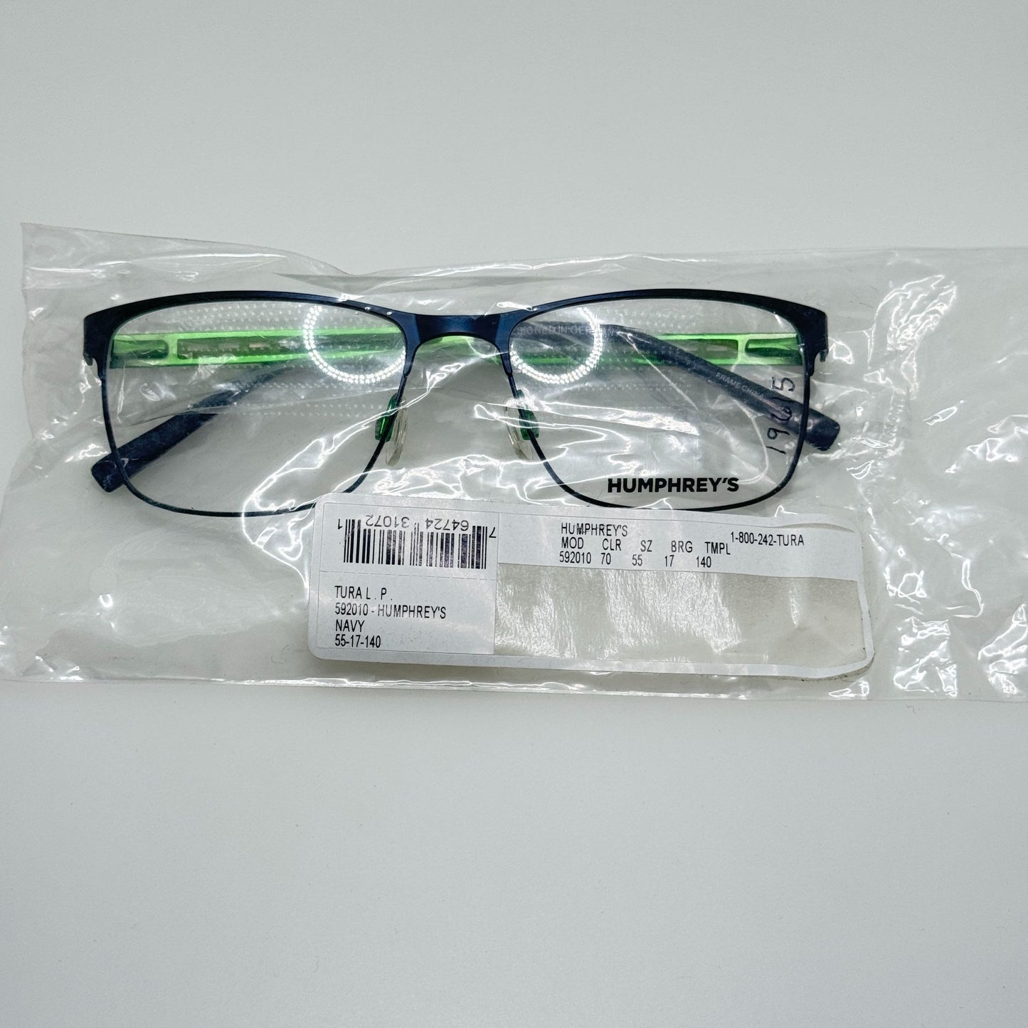 Humphreys Eyeglasses Eye Glasses Frames 592010 70/NAV 55-17-140