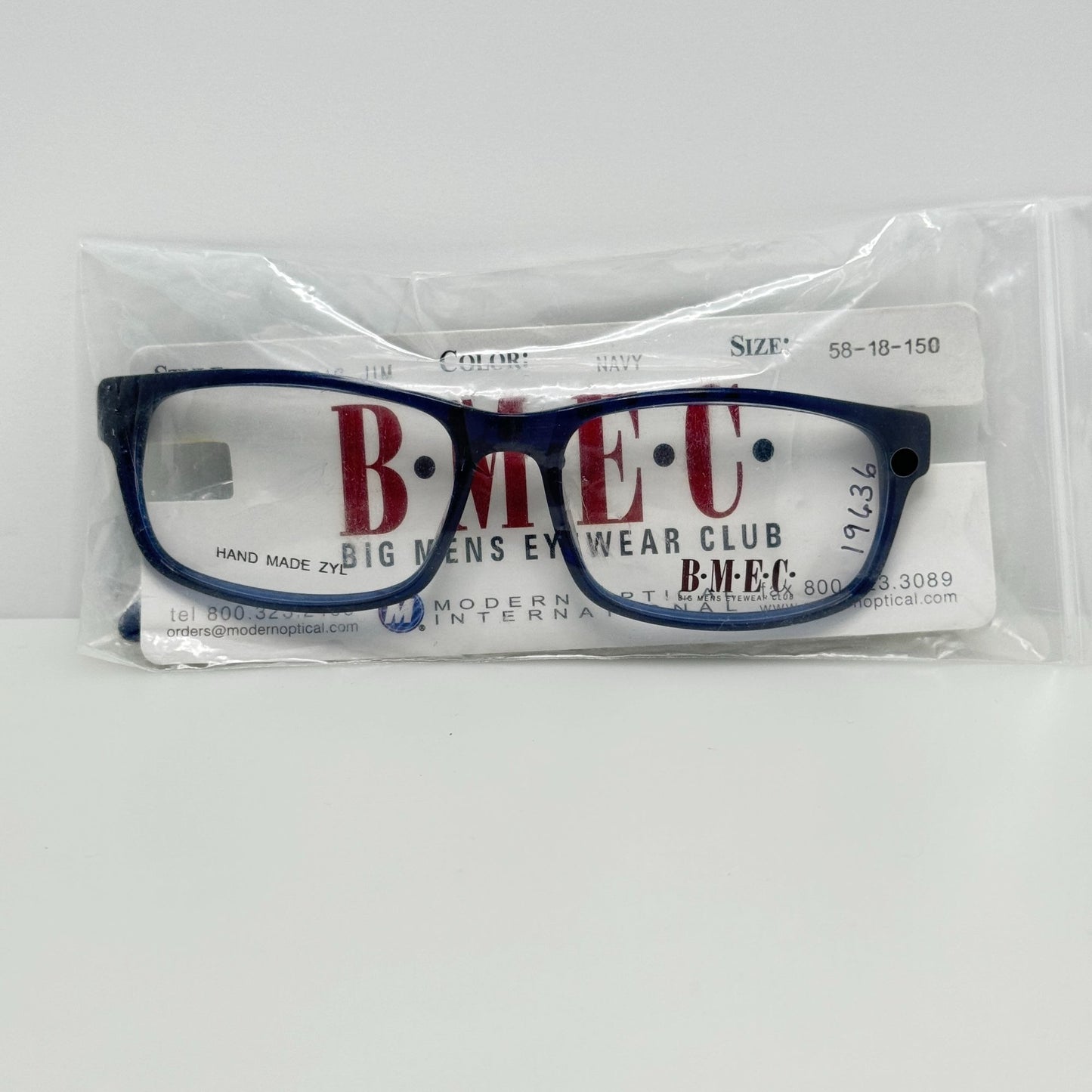 BMEC Eyeglasses Eye Glasses Frames Big Jim Navy 58-18-150