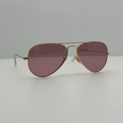 Ray Ban Sunglasses RB 3025 001/15 Aviator Large Metal Pink Polarized 55-14