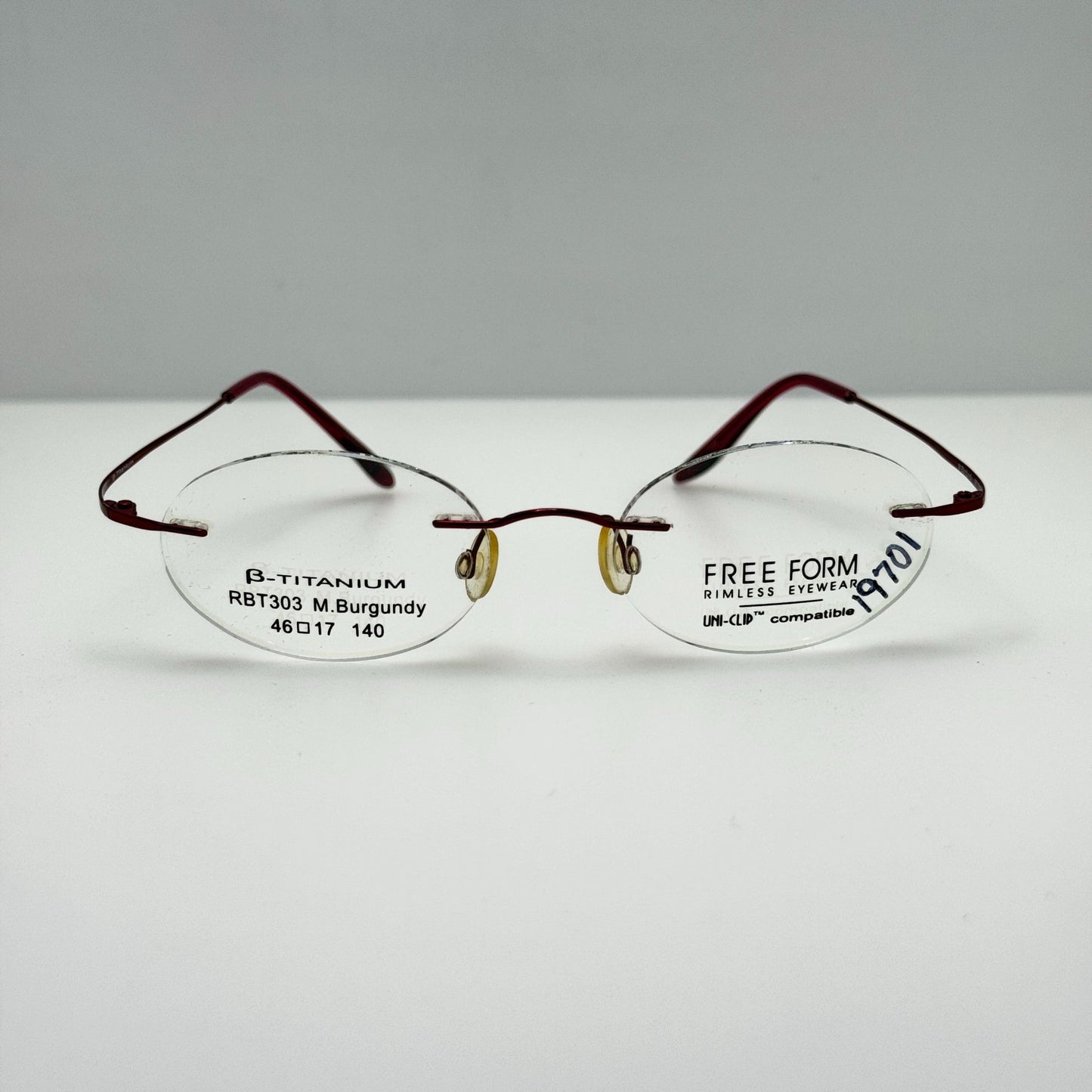 Free Form Eyeglasses Eye Glasses Frames RBT303 Burgundy 46-17-140