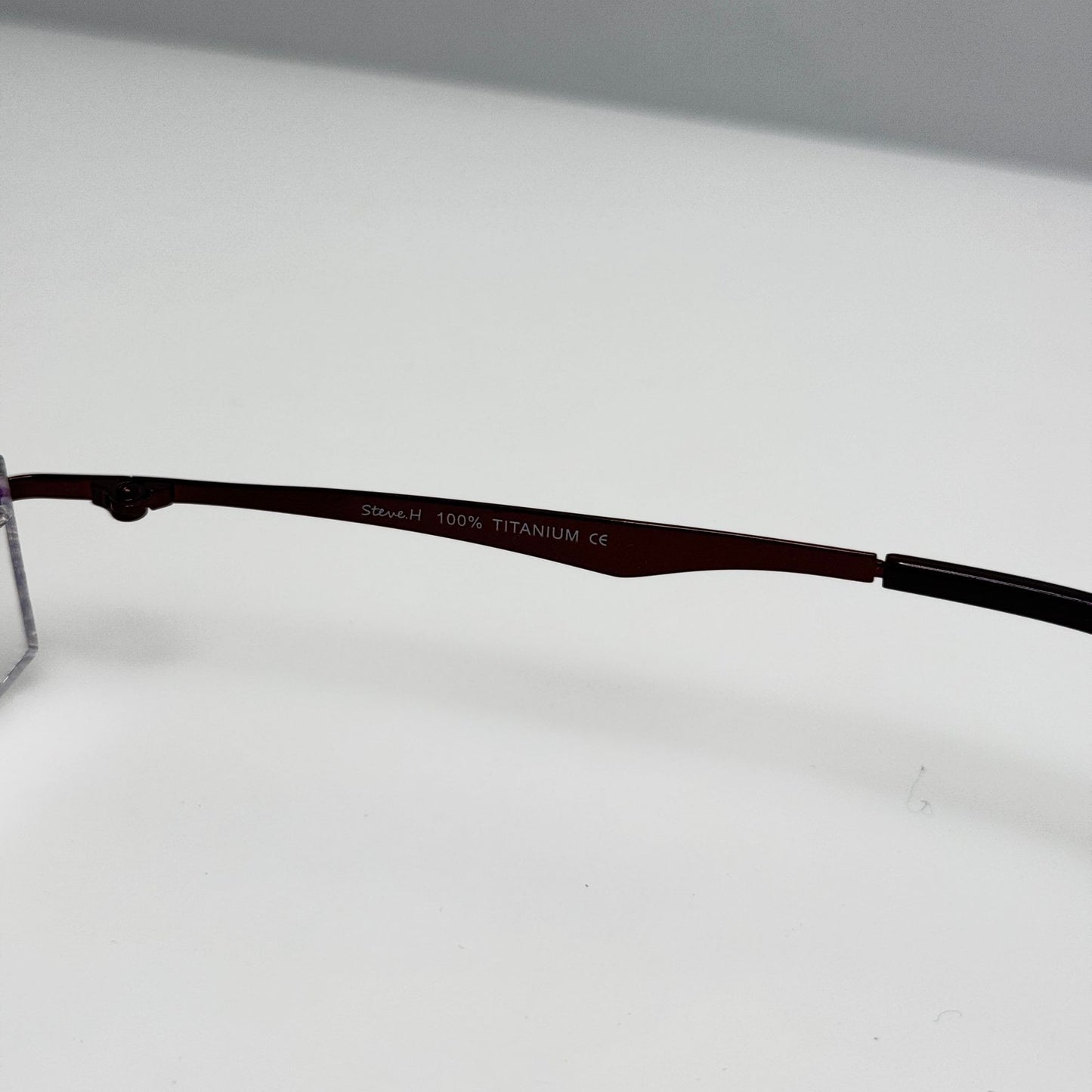 Steve H Eyeglasses Eye Glasses Frames TT 8779 Shiny Brown Titanium 49-18-140